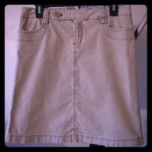 Gap Tan Lightweight Stretch Cord Midi Skirt 4